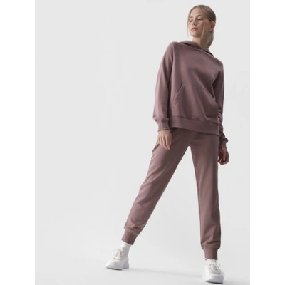 4F Dámske teplákové nohavice typu jogger beige