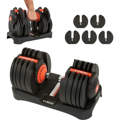 XTREXO Nastavitelná litinová činka 1 x 24 kg