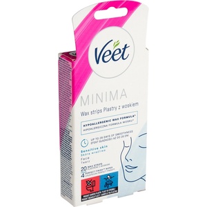 Veet Minima кола маска ленти за лице (20 бр. /кутия)