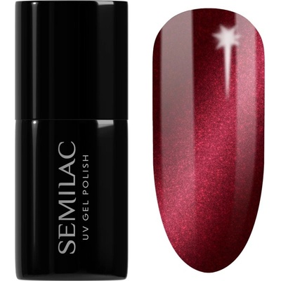 Semilac magnetický gel lak 467 Red Candle Flash 7ml Červená