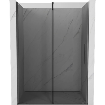 Mexen Velar плъзгащи душ врати 150 см, графит, четкан сив металик - 871-150-000-41-66 (871-150-000-41-66)