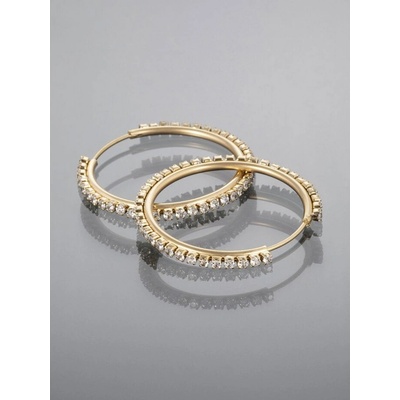 Prosperk Náušnice zlaté kruhy z chirurgické oceli 3,7cm S5220