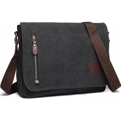 Plátěná crossbody taška Kono černá