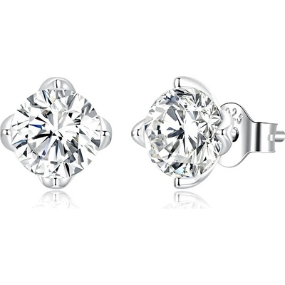 P&J Jewellery stříbrné moissanitové náušnice Veneris SME18