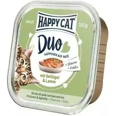 Happy Cat DUO MENU hydina a jahňa 100 g