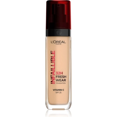 L'Oréal Infaillible 32H Fresh Wear дълготраен течен фон дьо тен цвят 225 Beige 30ml