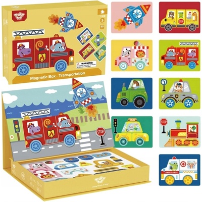 TOOKY TOY Magnetická skladačka v boxe 80 ks