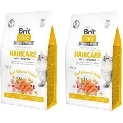 BRIT Care Cat Grain-Free Haircare 2 x 0,4 kg