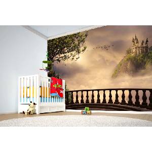 DIMEX ART Самозалепваща се флизелинова фототапета балкон на замъка 375 x 250 см