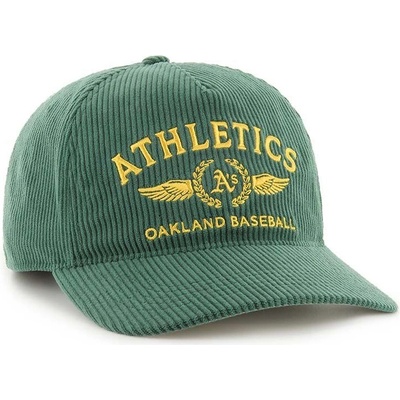 47 brand Джинсова шапка с козирка 47 brand MLB Oakland Athletics в зелено с апликация B-SKYLC18EWP-DG (B.SKYLC18EWP.DG)