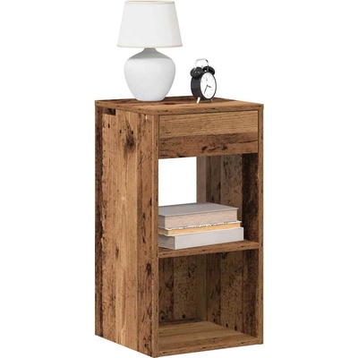 vidaXL Нощни шкафчета с чекмеджета, 2 бр, старо дърво, 35x34x66, 5 см (858728)