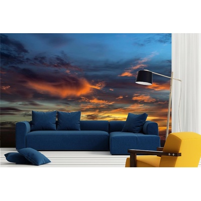 DIMEX ART Самозалепваща се флизелинова фототапета залез с полярни сияния 375 x 250 см