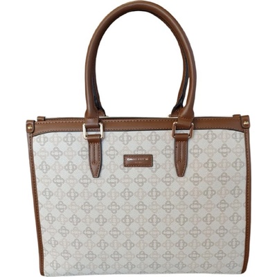David Jones dámská elegantní kabelka do ruky bílá/koňak CM7154 creamy white