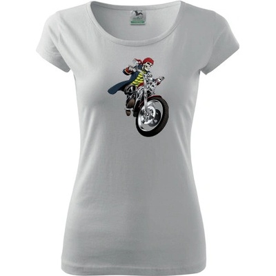 Dámske tričko s moto motívom 87 Kostra
