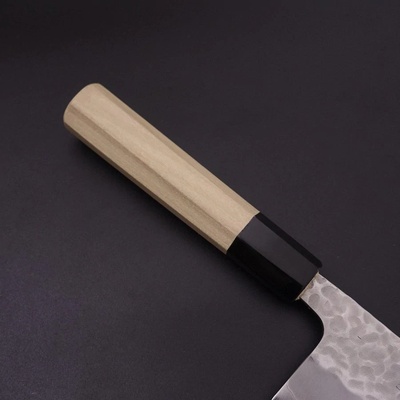 Musashi Кухненски нож Musashi - Япония - ръчна изработка - стомана Aogami-super - ламинат дамаск Nakiri 165 мм