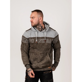 CIPO & BAXX pánska mikina CIPO & BAXX CL428 GREY KHAKI Khaki Konfekčná