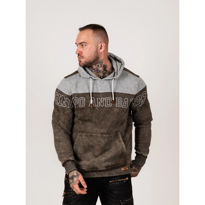 CIPO & BAXX pánska mikina CIPO & BAXX CL428 GREY KHAKI Khaki Konfekčná