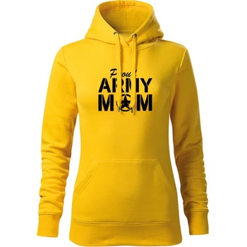 Image 1 of DRAGOWA дамски суитшърт с качулка, Army Mom, жълт, 320г/м2 (5983)