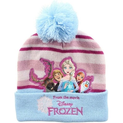 DIFUZED dívčí zimní čepice Ledové království Frozen tmavě růžová