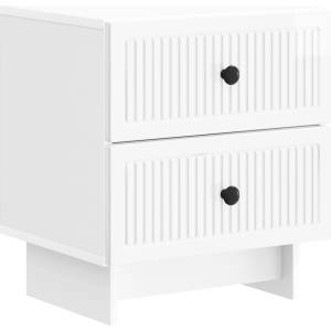 vidaXL Нощен шкаф Бял гланц 43 x 34, 5 x 47, 5 см Инженерна дървесина (893843)