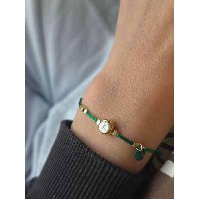 Kathryn' s Bracelets Персонализирана Дамска Гривна с Буква и Злато (ДСГ8)