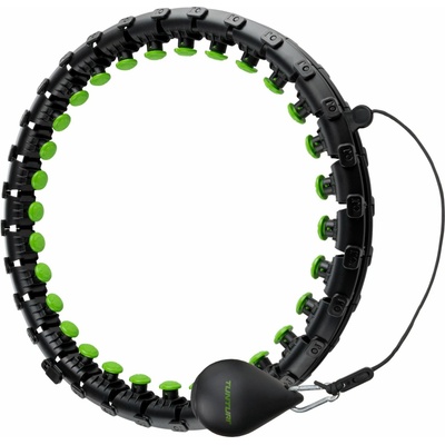 TUNTURI Hula Hoop s nastavitelným závažím 142 cm černo-zelená