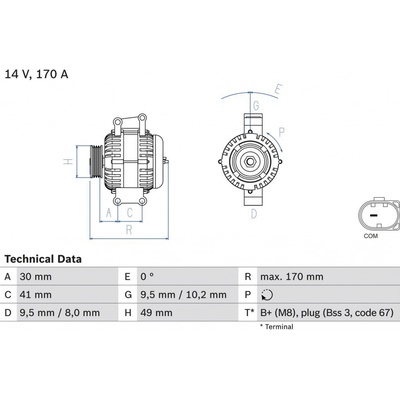 generátor BOSCH 0 986 082 480