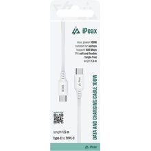 iPEAX 90010109 TPU USB-C / USB-C 5A 1,5m bílý
