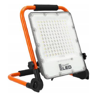LED презареждаем прожектор със стойка LED/100W/3, 2V 4500K 15000 mAh IP65 оранжев (SD0022)