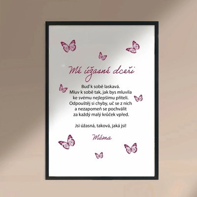 Plakát MÉ ÚŽASNÉ DCEŘI Rozměr plakátu: A4 (21 x 29,7 cm), Rámeček: Černý rámeček