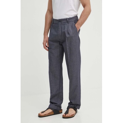 Pepe Jeans Панталон Pepe Jeans RELAXED PLEATED LINEN PANTS в сиво с кройка тип чино PM211700 (PM211700)