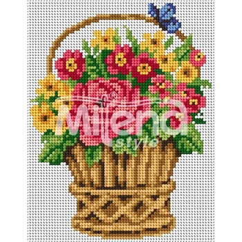 Image 1 of Milena Style Кошница с цветенца - гоблен с щампа с конци Ariadna