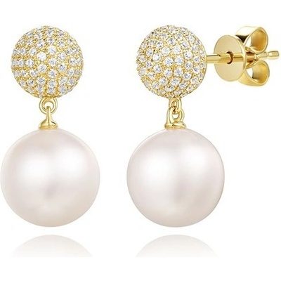 Aurino zlaté náušnice se zirkony E25362QPFW4Y-3