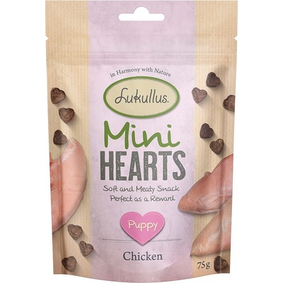 Lukullus Puppy Mini Hearts Snacks Chicken bez obilnín 75 g