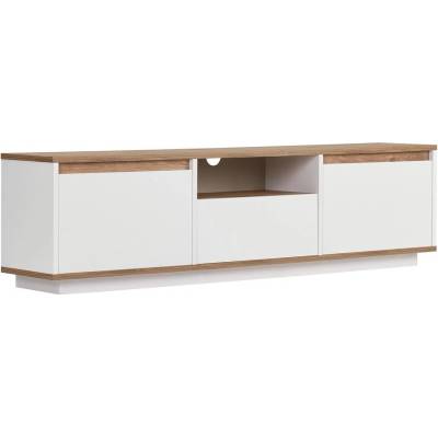 ASIR GROUP Бяла/в естествен цвят маса за телевизор от декор от бор 160x42x30 cm Sentinel - Kalune Design (467NRD1117)