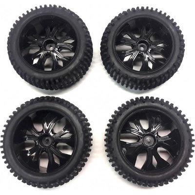 DFmodel 6130 Súprava čiernych kolies 4 ks