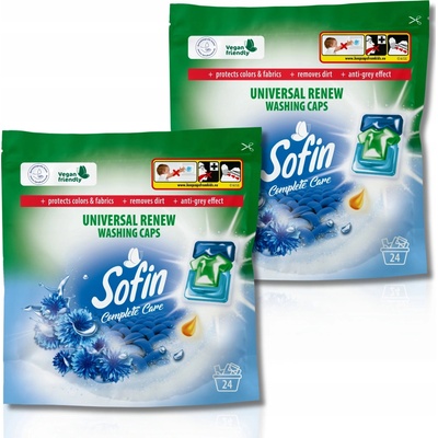 Sofin prací kapsle Bílého a Světlého Prádla Ochrana Barev 2 x 24 PD
