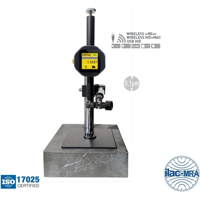 MIROTECH Дигитален дебеломер Microtech DataMet DIN 53370-F - стойка, пластмасови филми, 0-25 мм, 0, 0001 мм (137331262)