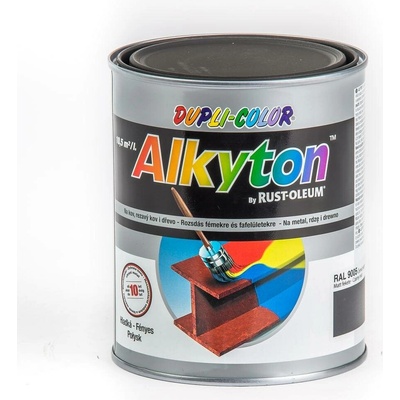 Alkyton antikorozní barva na rez 3v1 0,75 l černá mat