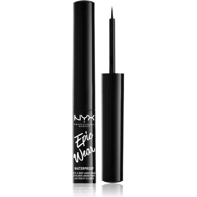 NYX Professional Makeup Epic Wear Metallic Liquid Liner dlhotrvajúce gélové očné linky 01 Black Metal 3,5 ml