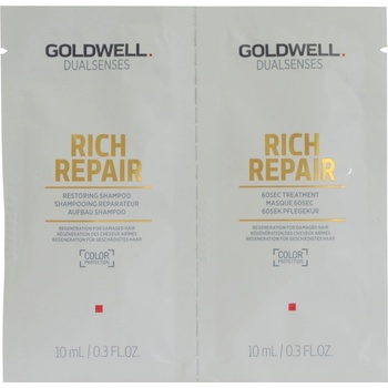 Goldwell Rich Repair Šampón a kondicionér na suché vlasy 2 x 10 ml