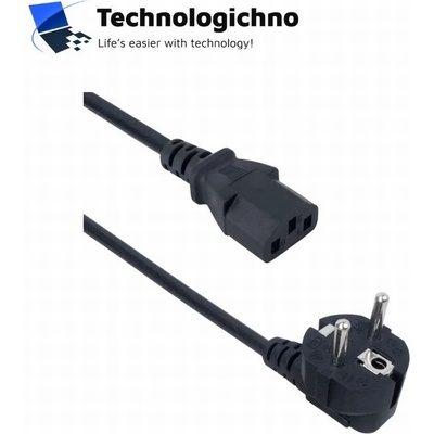 DeTech Захранващ кабел Power Cord Computer 1.5m DeTech (CEE 7/7 - IEC C13)