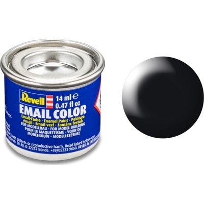 Revell Farba ENAMEL 302 Čierna zamatová Black Silk RAL9005 14ml