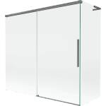 Mexen Rox L вана душ парван 2-крила разтегателен 170 + 75 x 150 см, прозрачен, металически сив - 8C9L-170-075-95-00 (8C9L-170-075-95-00)