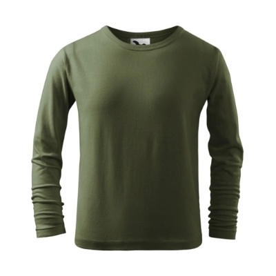 MALFINI Fit-T LS детска тениска с дълъг ръкав, каки (12109)