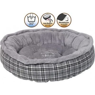 NOBBY Легло - донът KAPU сиво каре - Ø 80 x 18 см, NOBBY Германия 61328