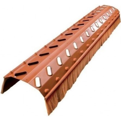 Gunnex Odvětrávací lišta hřebene pás s kartáčem 180 x 1000 mm cihlově červená