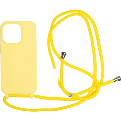 Mobile Origin Силиконов (TPU) калъф с връзка за носене за iPhone 14 Pro - Mobile Origin Lanyard Silicone Case (жълт) (LYC-S-YLW-14PRO)