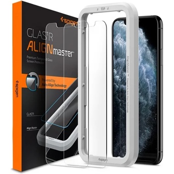 Spigen iPhone XR 6.1 SPIGEN ALM FC екранен протектор стъкло 2бр. 2.5D, цветен акцент, TRANSFER AGL00101 (AGL00101)