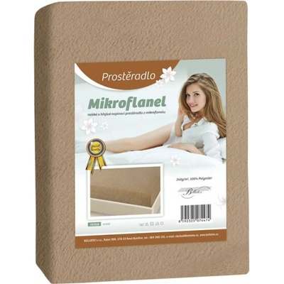 Bellatex prestieradlo Mikroflanel hnědé 180x200